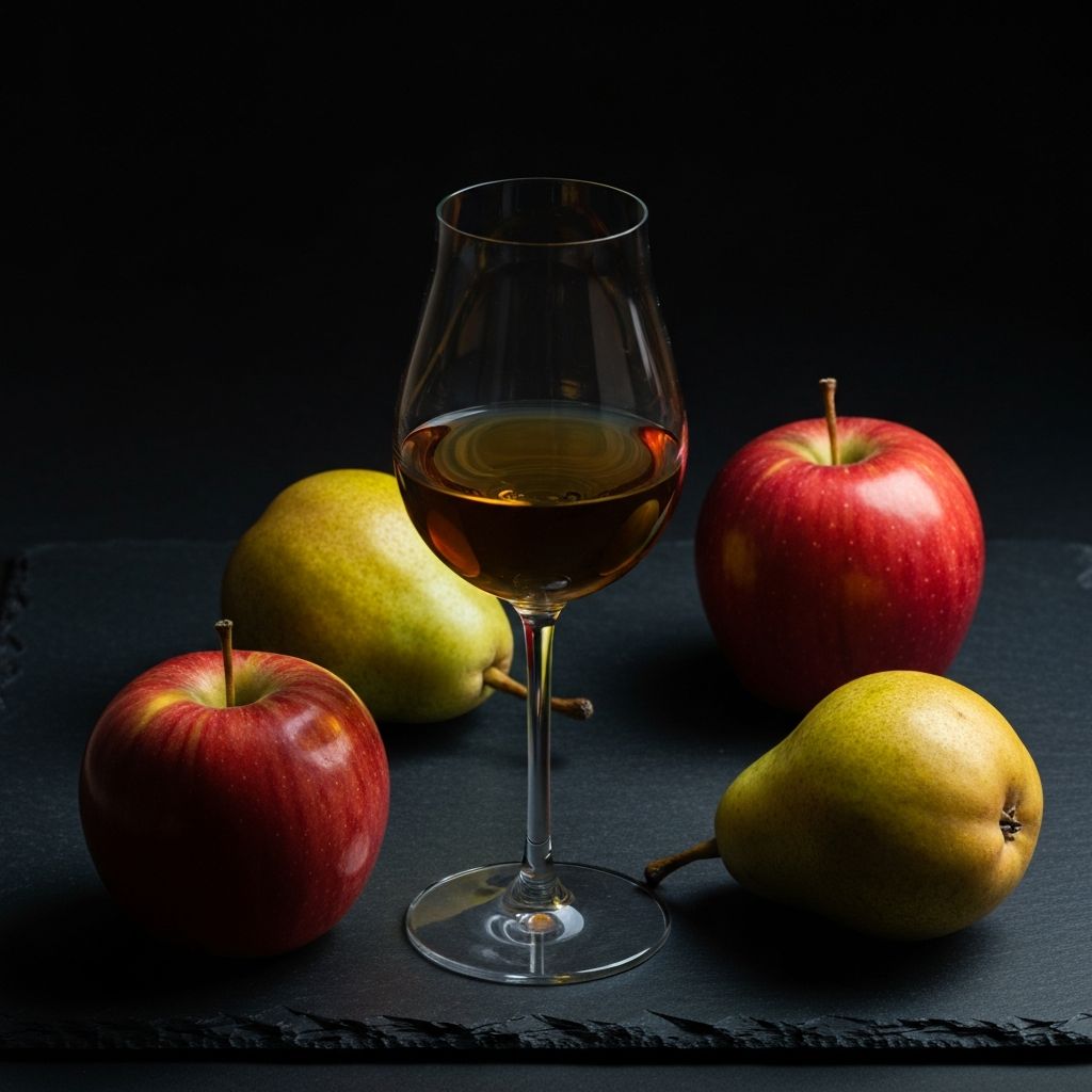 Traditioneller deutscher Obstbrand im Glas